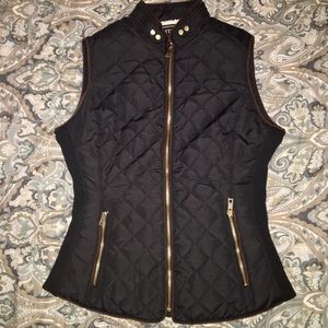 Black Quilted Vest